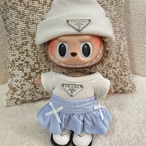 Labubu Outfit Set with Skirt and Shoes